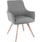 Lorell Gray Flannel Guest Chair with Wood Legs 68560 - alternate 1
